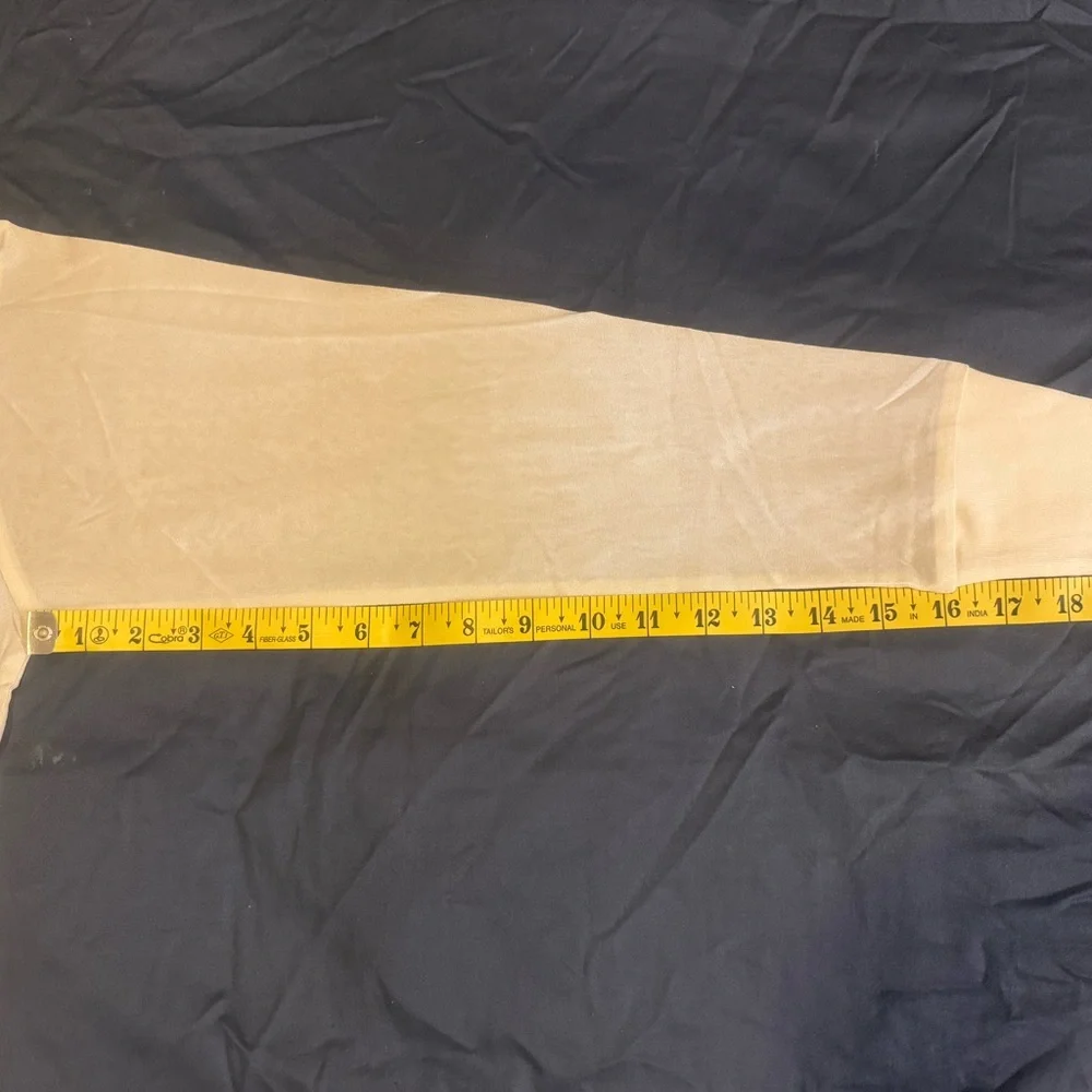 WinterSilks Cream Long Sleeve Women's Silk Top (2) - Picture 8 of 8